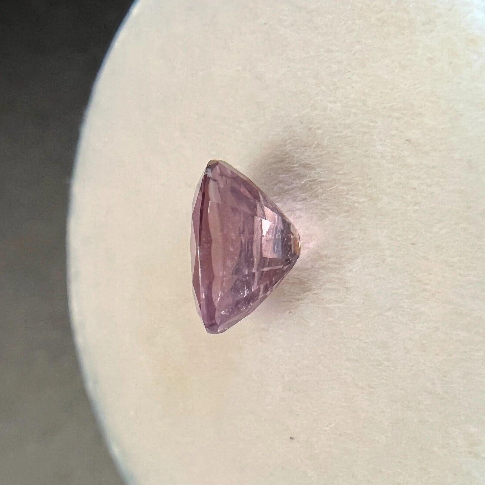 Women's or Men's 1.15ct Fine Pinkish Purple Spinel Natural Oval Cut Loose Gemstone For Sale