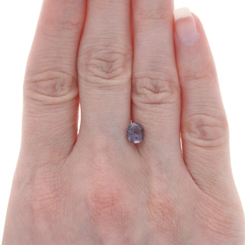 Oval Cut 1.15ct Loose Spinel Gemstone - Oval Faceted Purple Genuine 6.80mm x 5.94mm For Sale