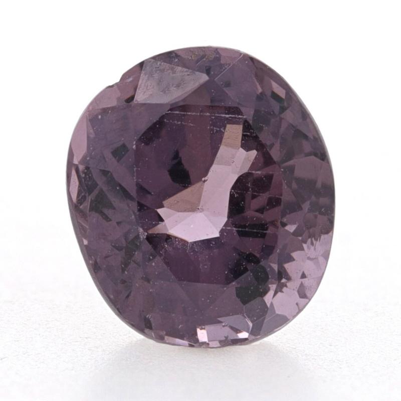 1.15ct Loose Spinel Gemstone - Oval Faceted Purple Genuine 6.80mm x 5.94mm In New Condition For Sale In Greensboro, NC