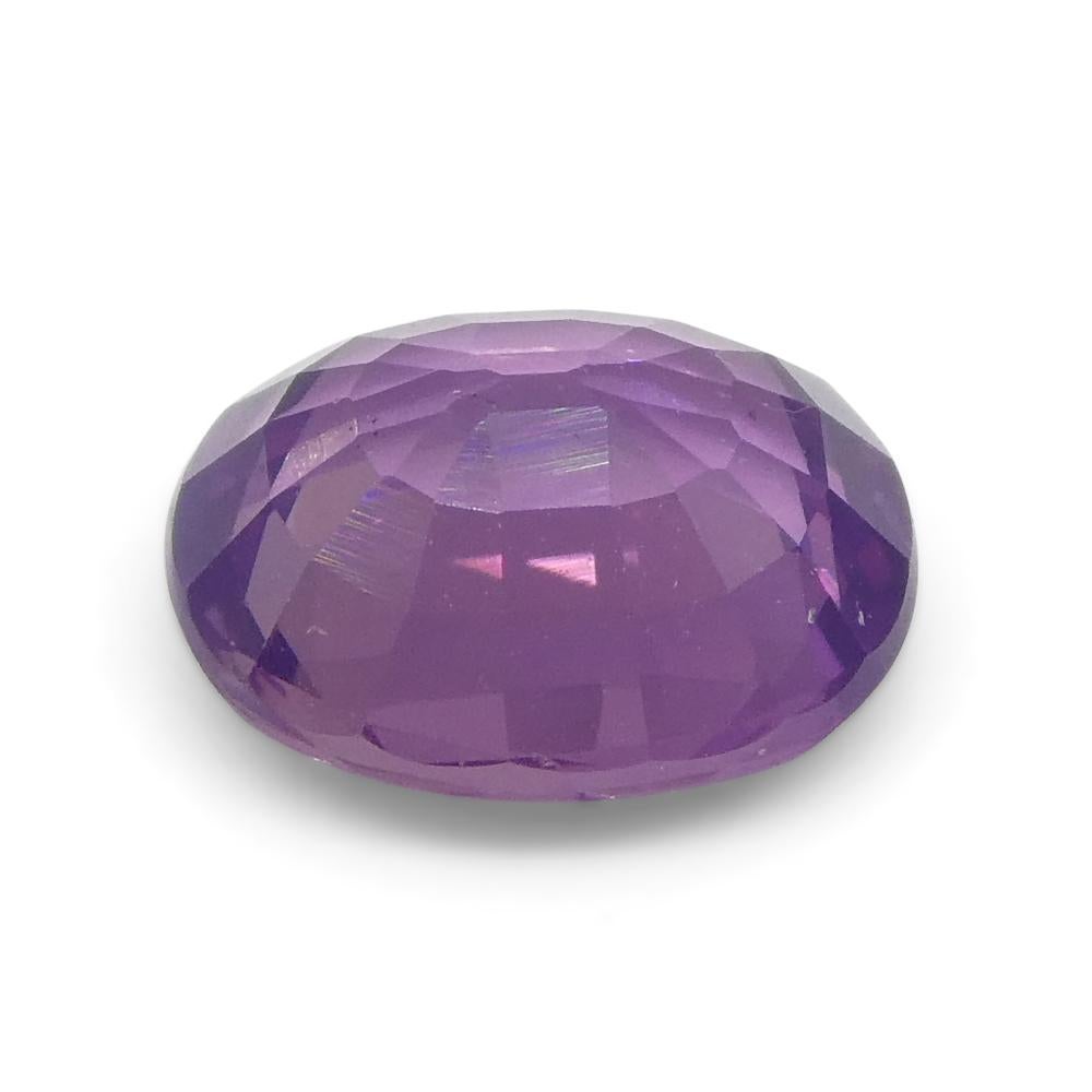 1.15ct Oval Purple Sapphire from East Africa, Unheated For Sale 8