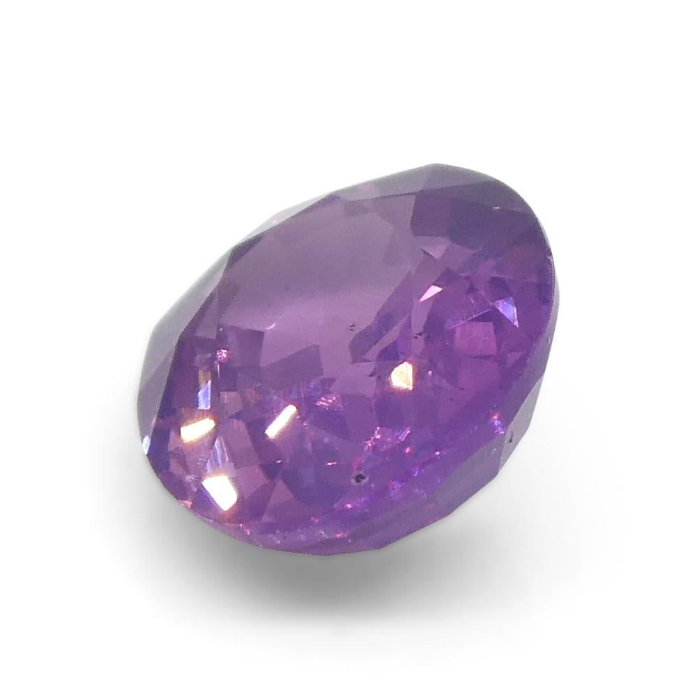 1.15ct Oval Purple Sapphire from East Africa, Unheated For Sale 3