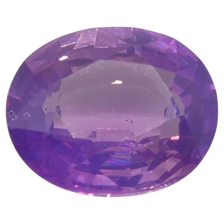 Saphir violet ovale de 1.15 carat provenant d'Afrique de l'Est, non chauffé