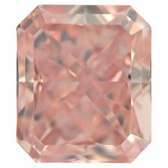 1.15ct Pink Diamond - Natural Loose Fancy Orangy Pink Color GIA VVS1 Radiant