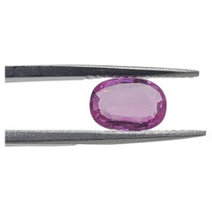 Saphir rose 1,15 carat taille ovale à facettes de 8 x 5 mm, pierre unique non sertie