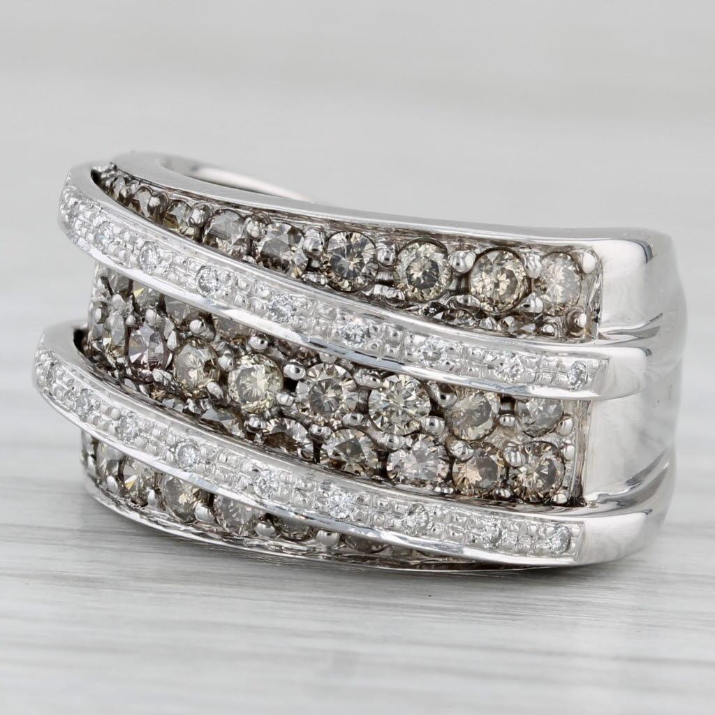 1,15ctw Pave Diamond Overlay Ring 14k Weißgold Größe 5,75 Cocktail