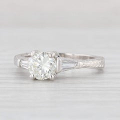 1.15ctw Round Diamond Engagement Ring 18k Gold Platinum Size 6 Simon G GIA