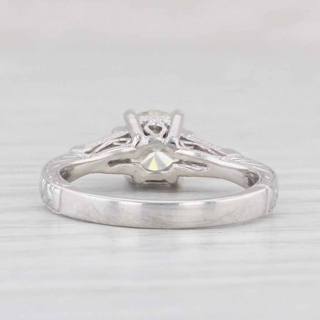 Women's 1.15ctw Round Diamond Engagement Ring 18k Gold Platinum Size 6 Simon G GIA For Sale