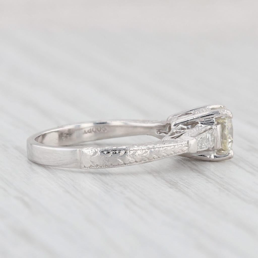 1.15ctw Round Diamond Engagement Ring 18k Gold Platinum Size 6 Simon G GIA For Sale 1