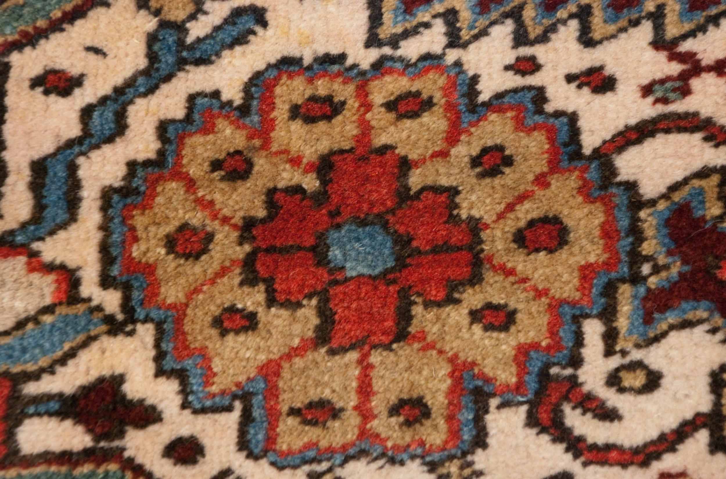 Hand-Knotted Vintage Heriz Carpet For Sale