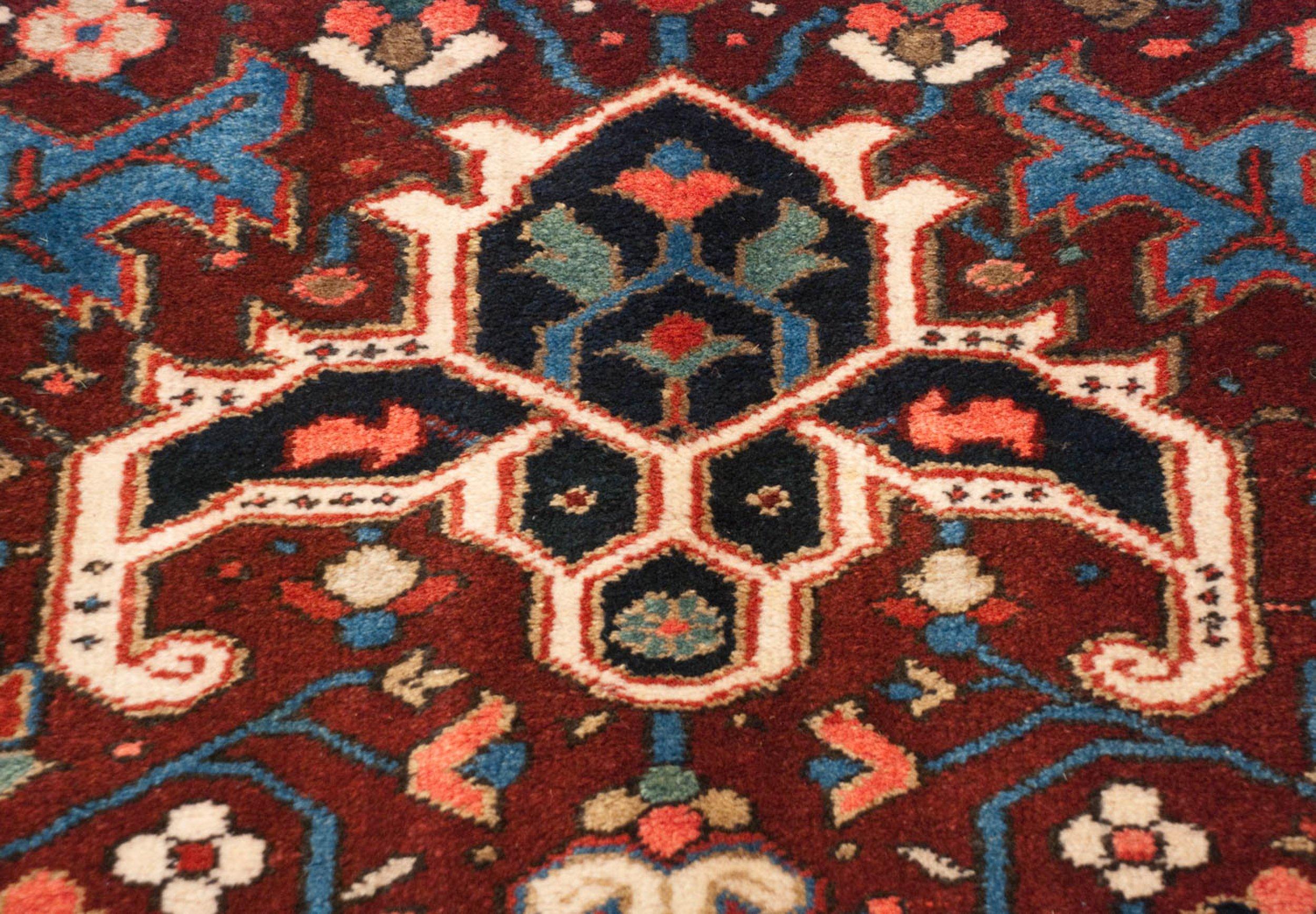 Wool Vintage Heriz Carpet For Sale