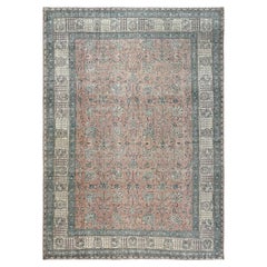 11'5"x16' Salmon Pink Antique Zoroastrian Tabriz Worn Down Hand Knotted Wool Rug