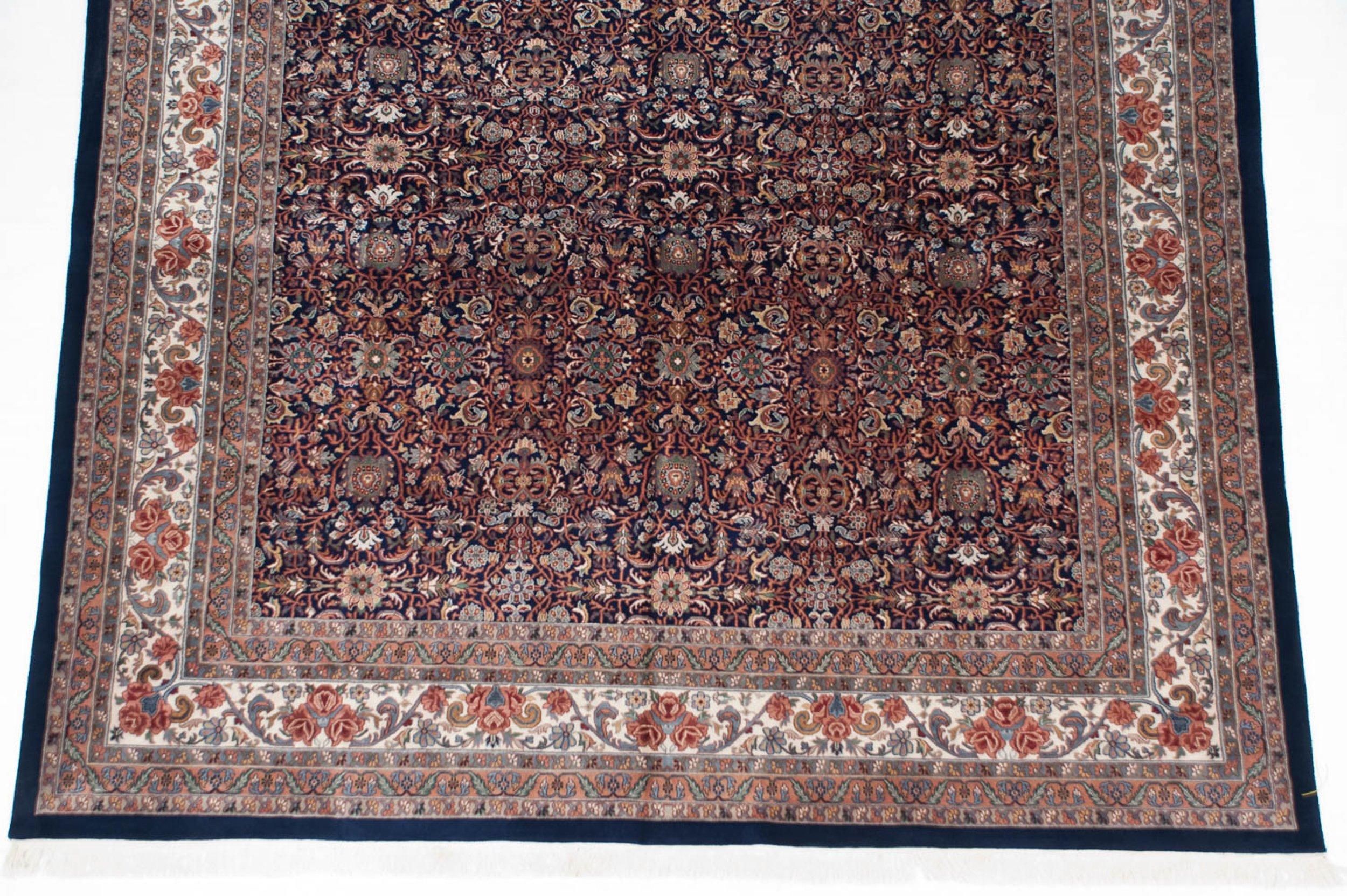 Hand-Knotted Vintage Indian Bijar Design Carpet For Sale