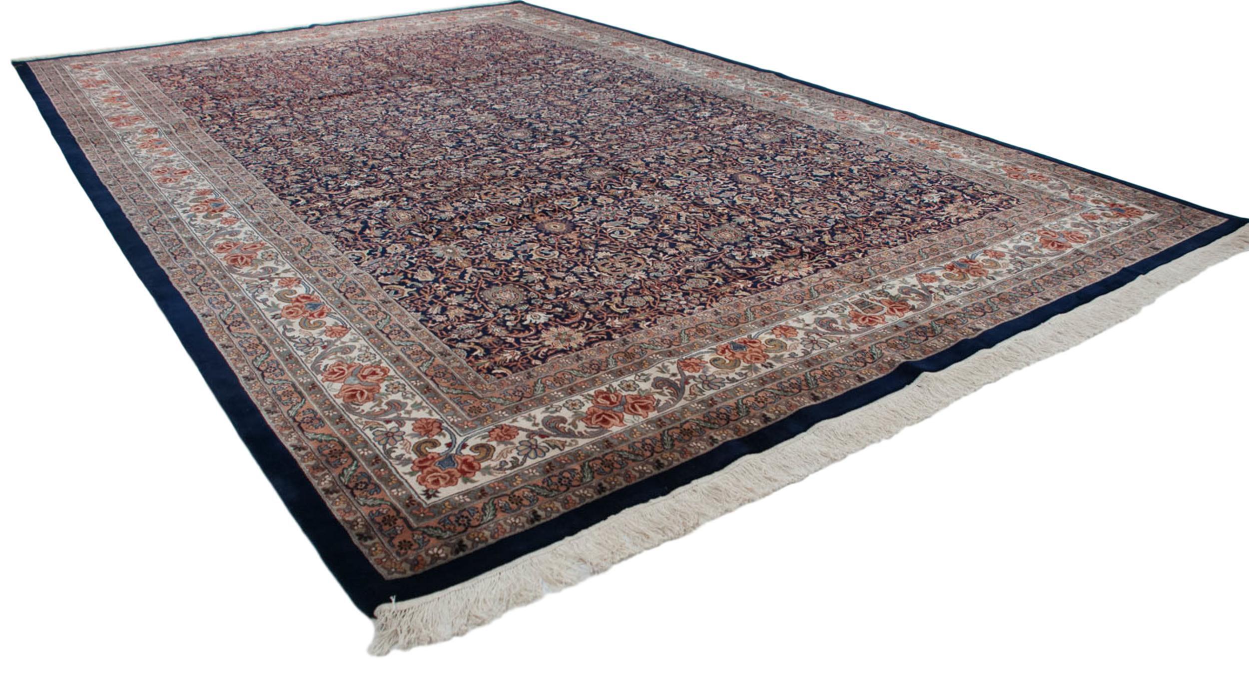 Vintage Indian Bijar Design Carpet For Sale 1