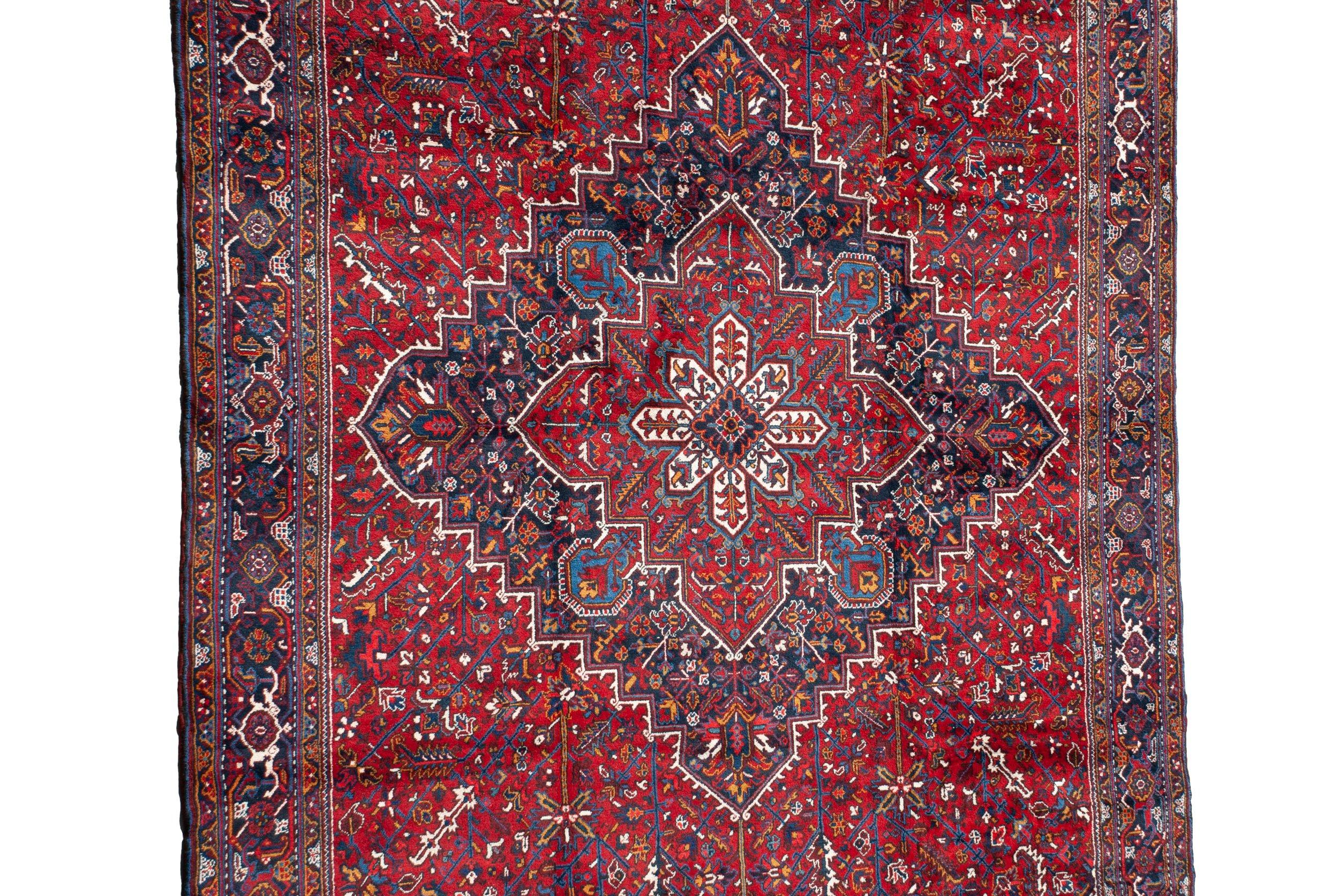 Hand-Knotted Vintage Mehrivan Carpet For Sale