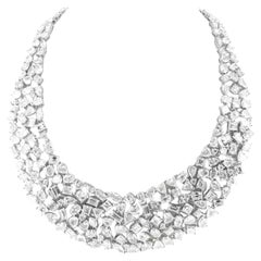 116 Carat Diamond 18k White Gold Necklace