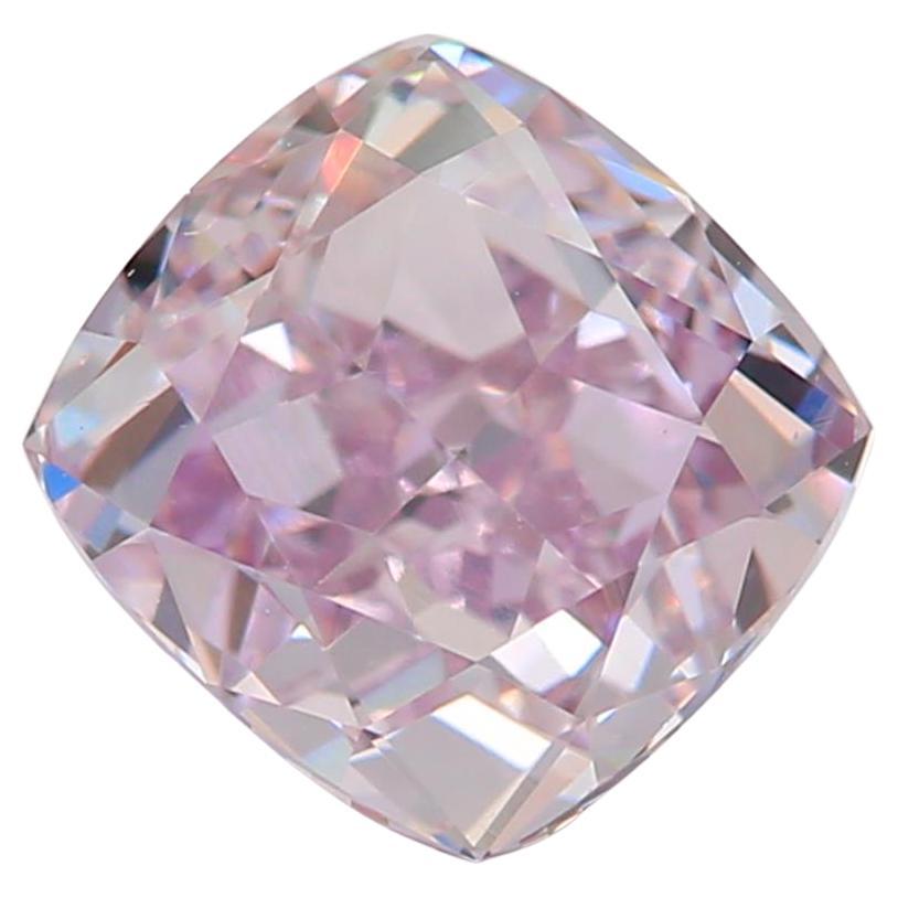 Diamant rose fantaisie violet taille coussin de 1,16 carat pureté VS1 certifié GIA en vente