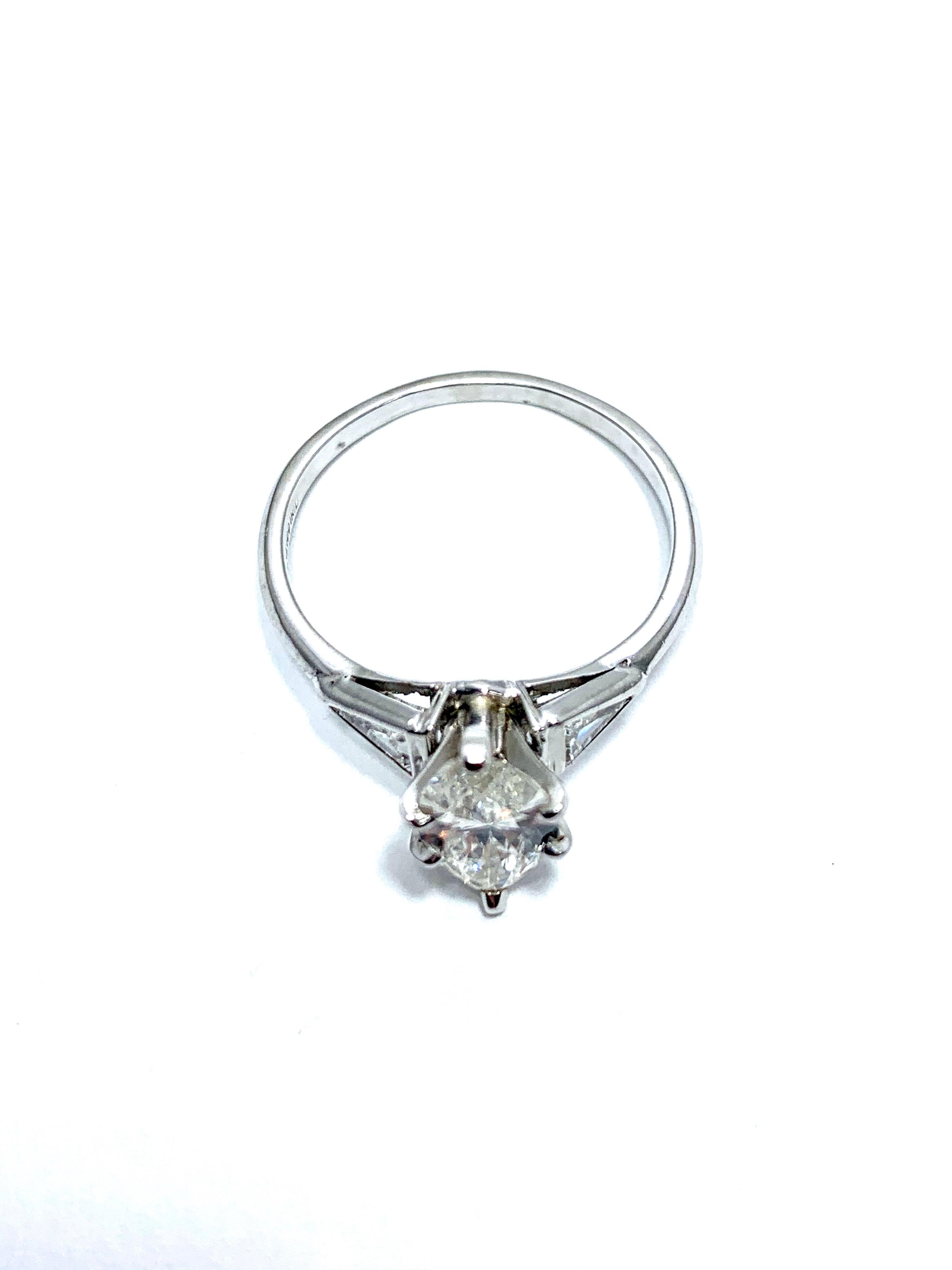 1.16 Carat Marquise Diamond and Platinum Engagement Ring 1