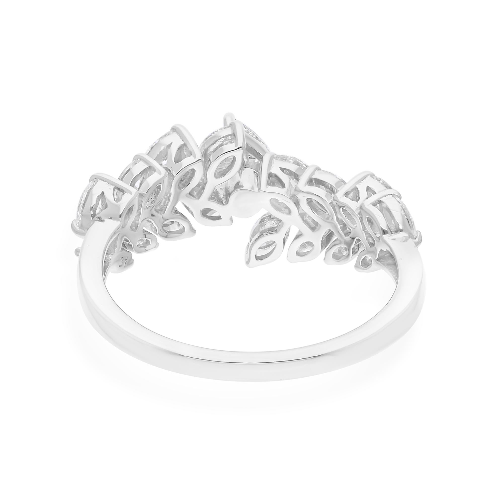 Im Angebot: 1,16 Karat natürlicher Diamant Ehering 18k Weißgold Feiner Schmuck Geschenk () 8