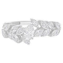 1.16 Carat Natural Diamond Wedding Band Ring 18k White Gold Fine Jewelry Gift