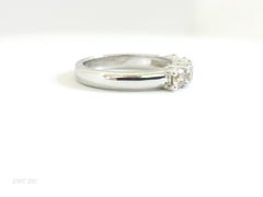 CLEARANCE, 14K White Gold Mini Band Ring with 1.16ct Natural Diamond