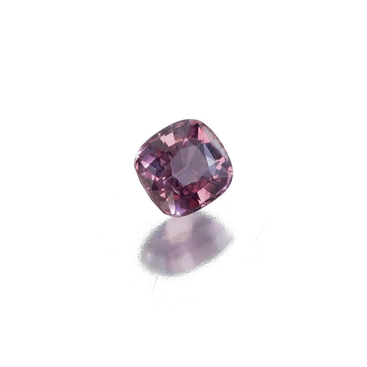 Untreated 1.16 Carat Natural Pink Spinel from Burma
Dimension 6.23 x 5.83 x 3.71 mm
Shape: Cushion Cut
Weight: 1.16 Carat
