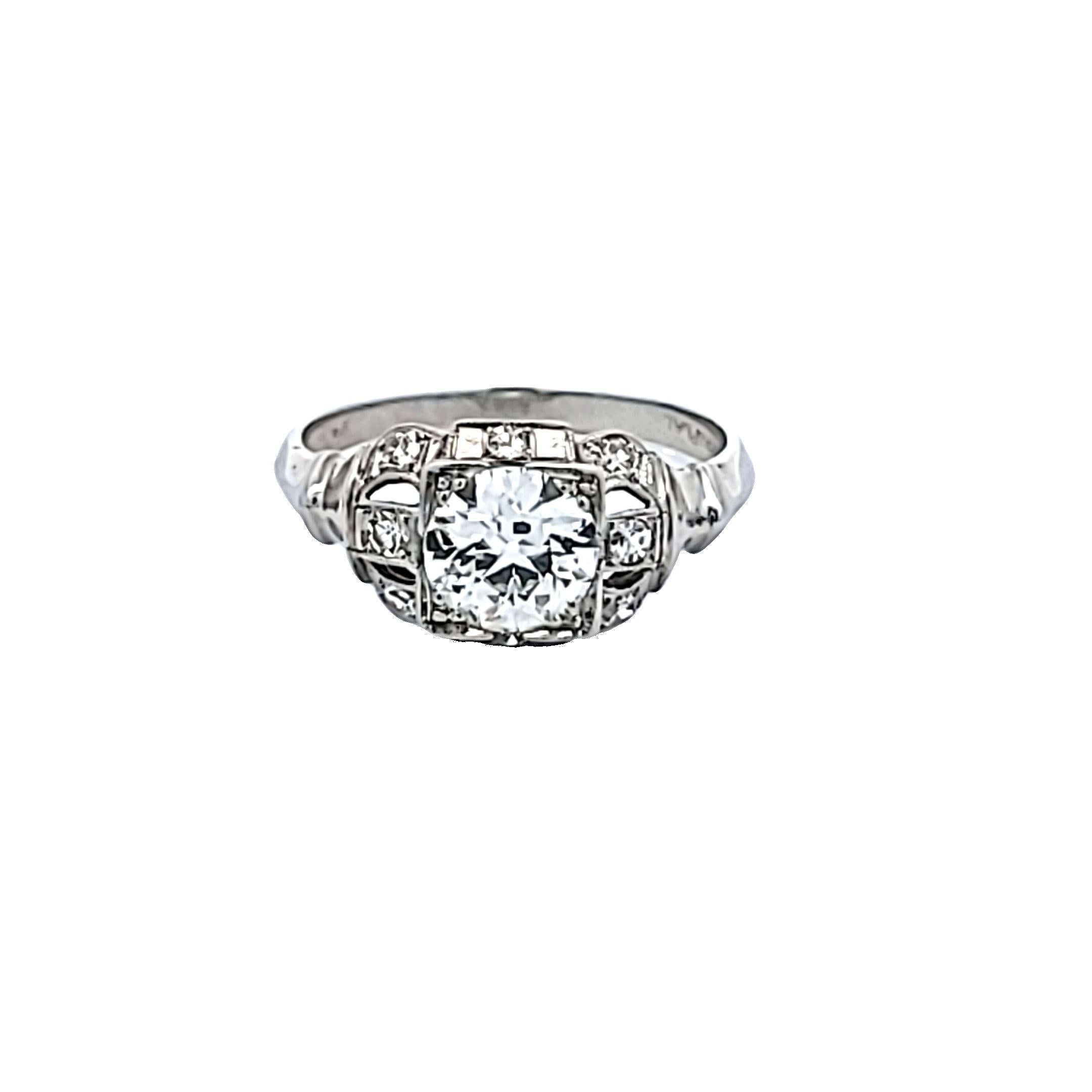 Title:
1.16 Carat Old European Cut I VS2 and Circular Brilliant Cut I SI2 Diamond Platinum Art Deco Ring


Style:
Art Deco


Metal:
Platinum


Gemstone 1:
1 Carat Diamond


Number of Stones:
1


Color:
I


Clarity:
VS2


Shape:
Old European