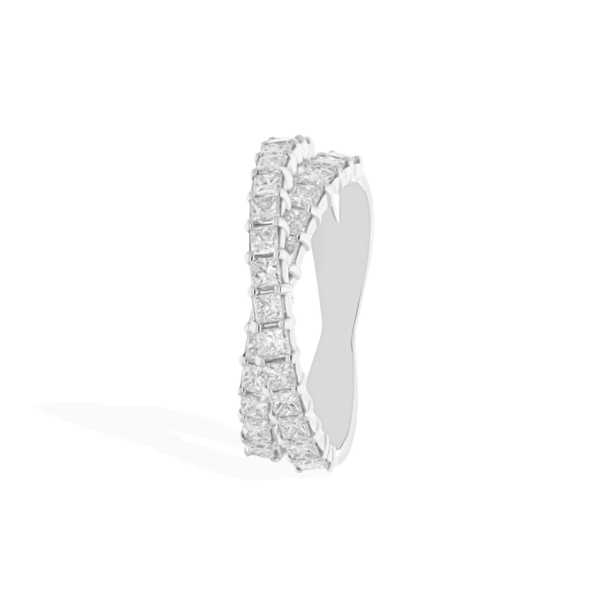 Women's 1.16 Carat SI Clarity HI Color Princess Cut Diamond Ring 14 Karat White Gold For Sale