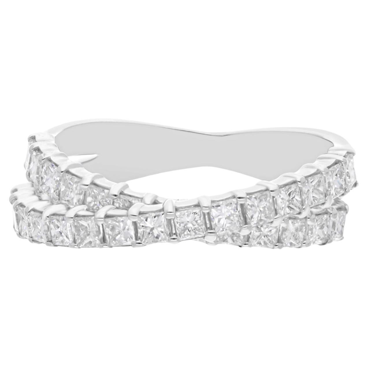 1.16 Carat SI Clarity HI Color Princess Cut Diamond Ring 14 Karat White Gold
