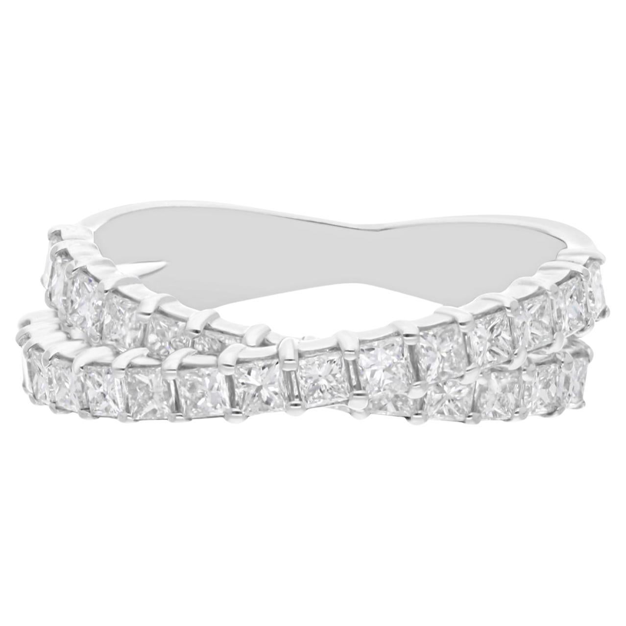 1.16 Carat SI Clarity HI Color Princess Cut Diamond Ring 18 Karat White Gold