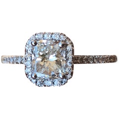 1,16 Karat TW strahlender Diamant Halo Verlobungsring H SI1 GIA, Ben Dannie
