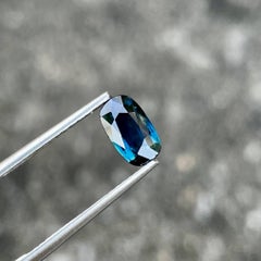 1.16 Carats Teal Blue Sapphire Stone Cushion Cut Madagascar's Gemstone