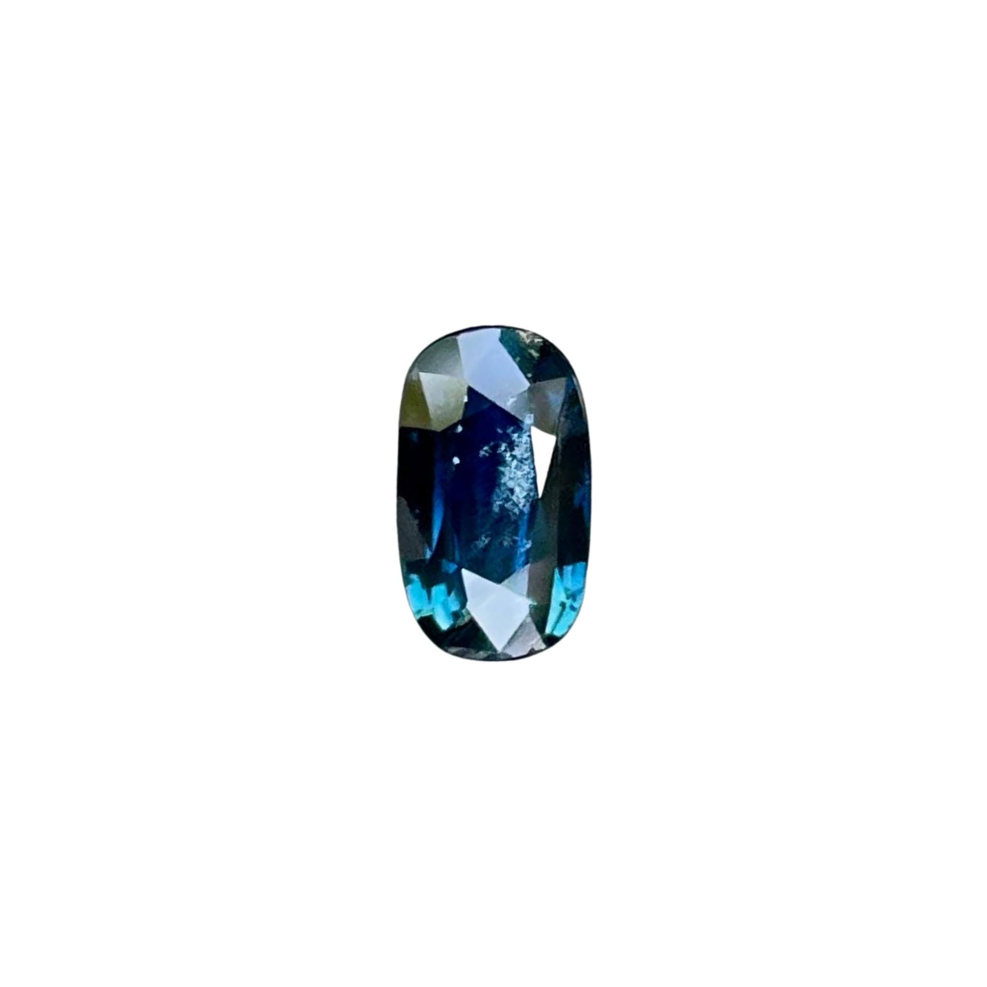 1.16 Carats Teal Blue Sapphire Stone Cushion Cut Madagascar's Gemstone en vente 3