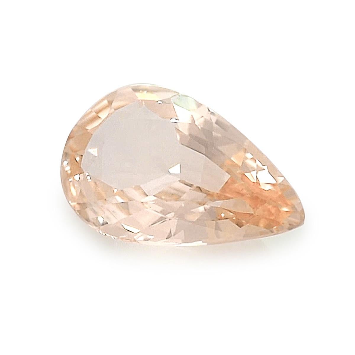 Delve into the allure of 1.16 carats Natural Peach Sapphire, a gem with distinctive qualities. Its pear shape, measuring 9.12 x 5.63 x 3.11 mm, accentuates its unique elegance. The Brilliant/Step cut adds brilliance, creating a mesmerizing interplay