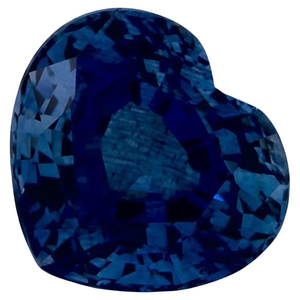 1.16 Ct Blue Sapphire Heart Loose Gemstone
