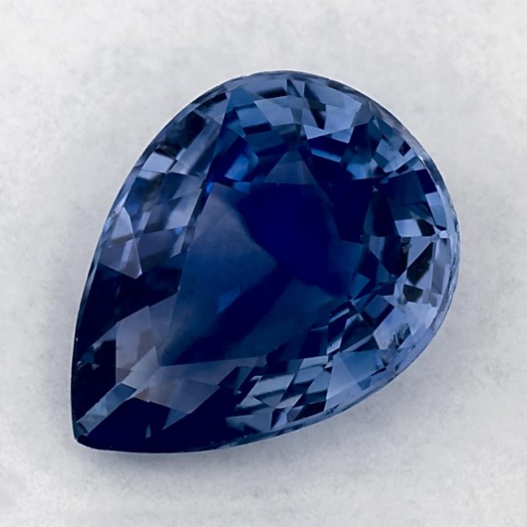 Pear Cut 1.16 Carat Blue Sapphire Pear Loose Gemstone