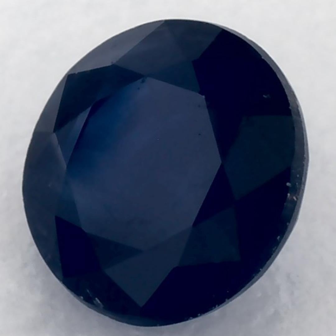 Round Cut 1.16 Ct Blue Sapphire Round Loose Gemstone For Sale