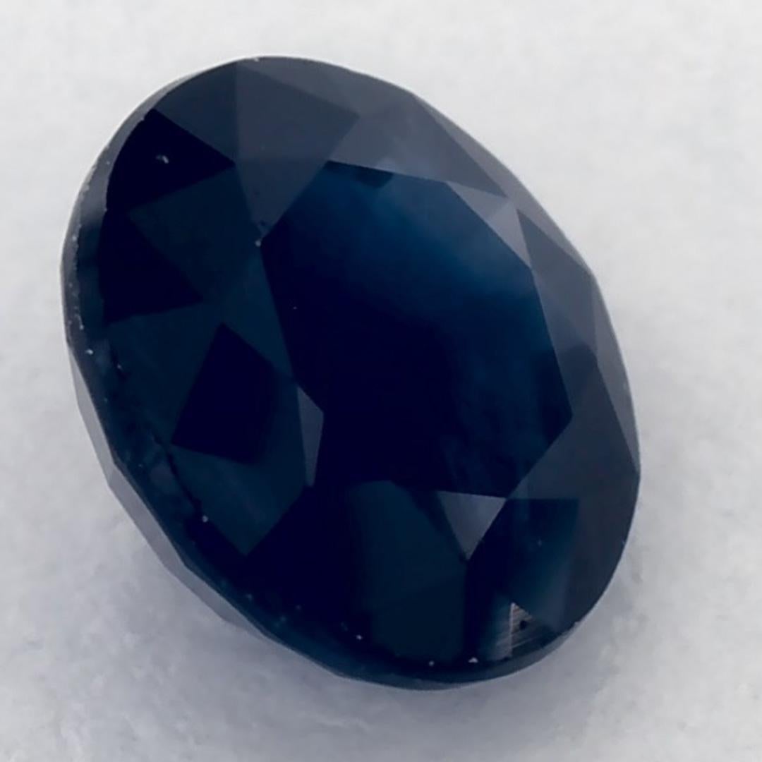 1.16 Ct Blue Sapphire Round Loose Gemstone In New Condition For Sale In Fort Lee, NJ