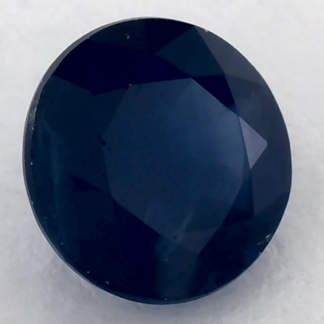 Women's 1.16 Ct Blue Sapphire Round Loose Gemstone For Sale
