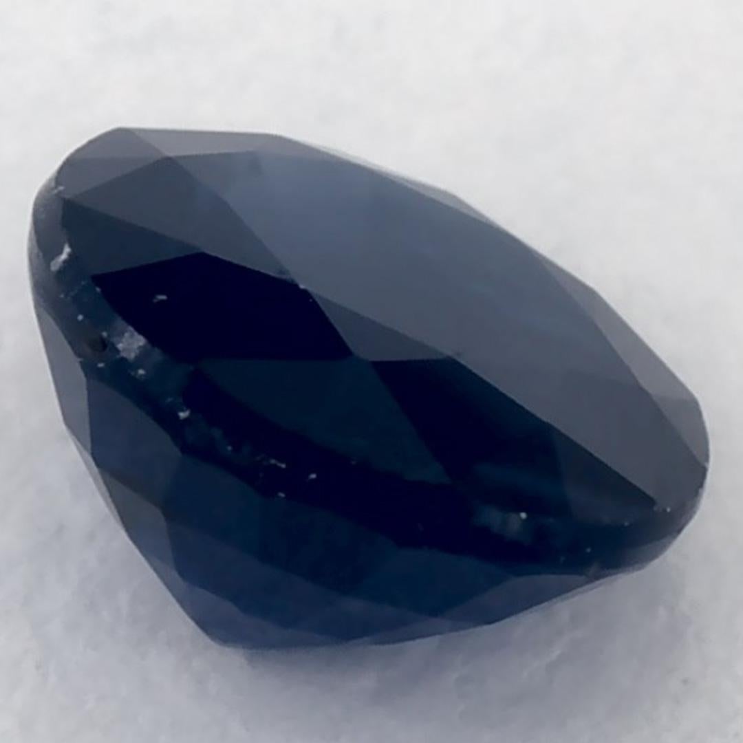 1.16 Ct Blue Sapphire Round Loose Gemstone For Sale 1