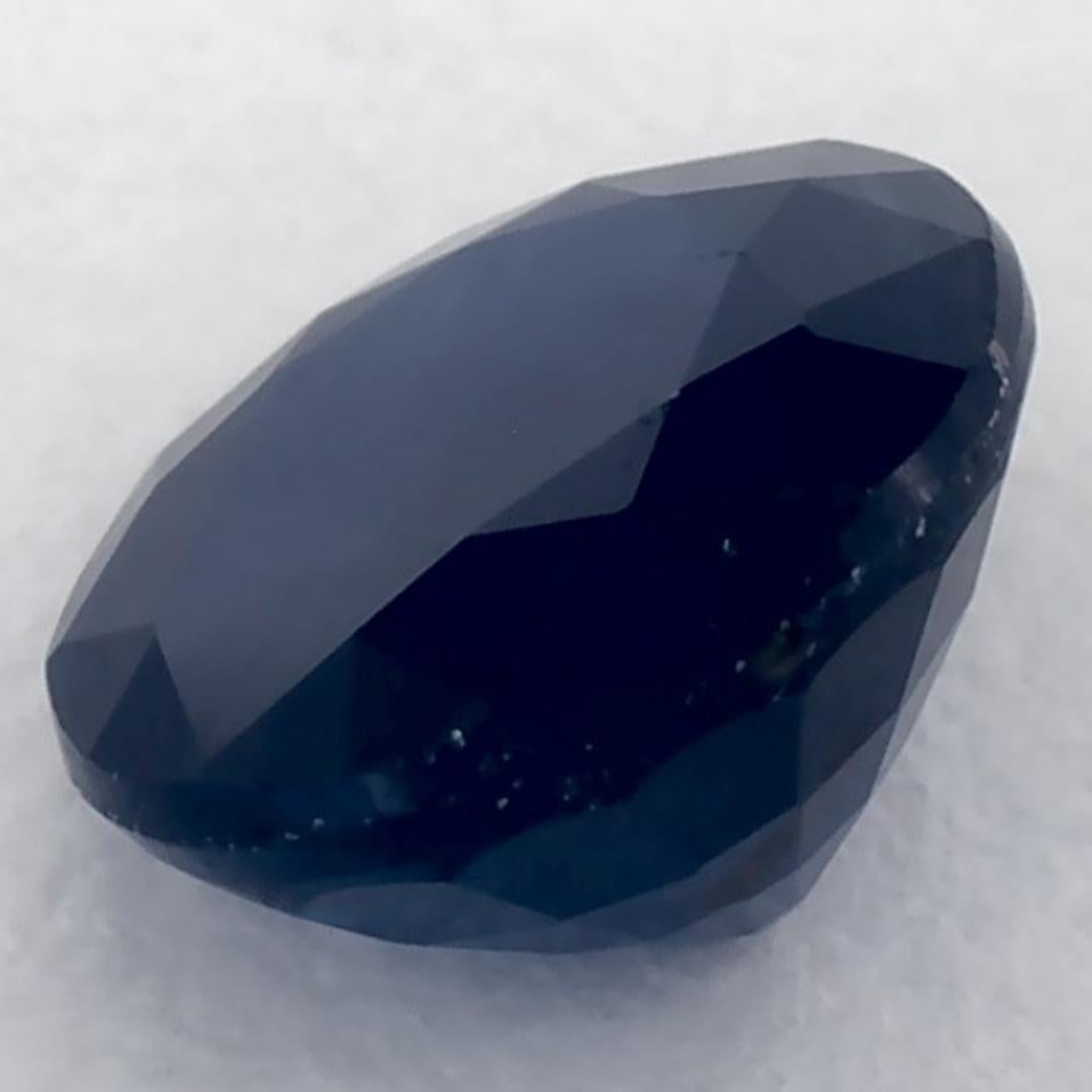 1.16 Ct Blue Sapphire Round Loose Gemstone For Sale 2