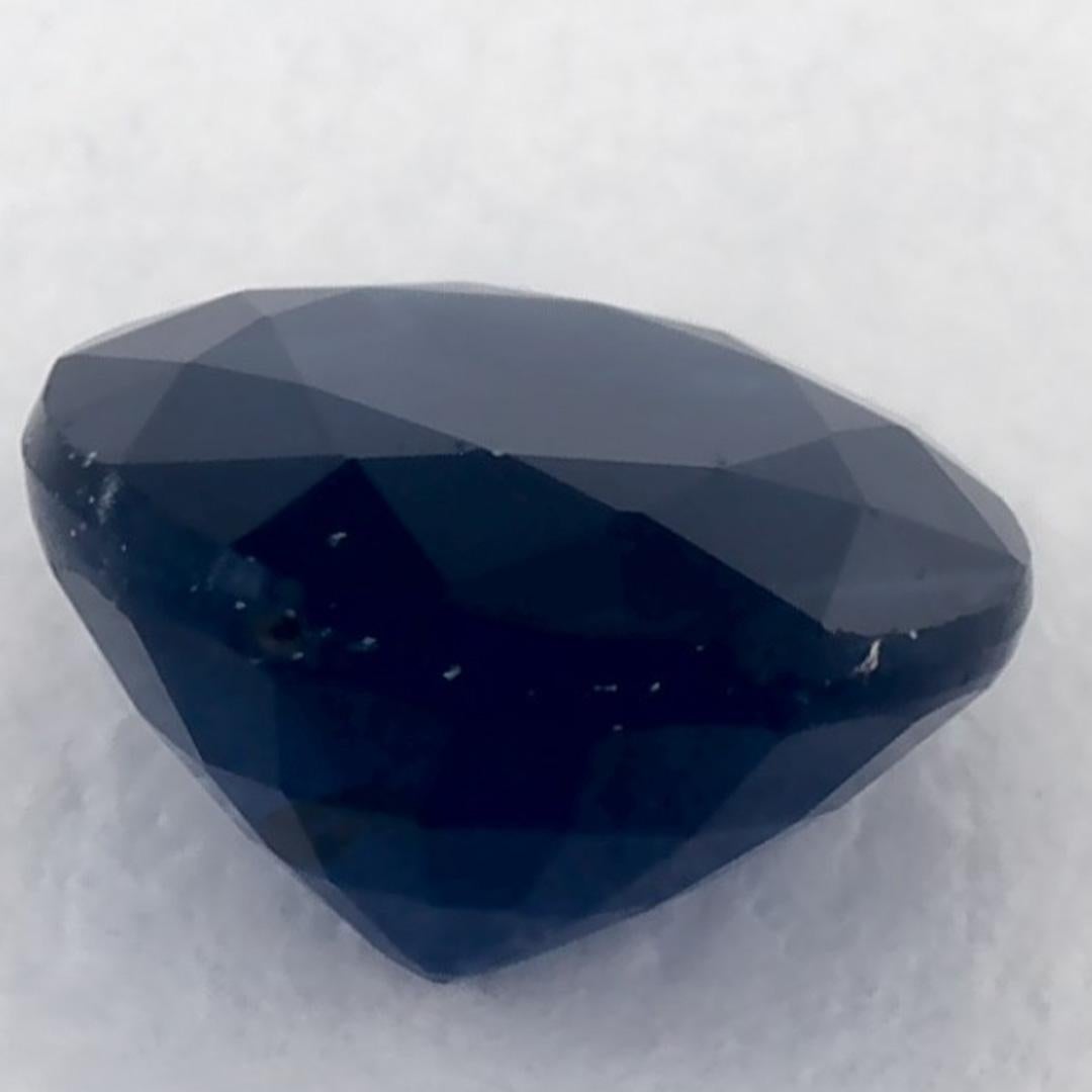 1.16 Ct Blue Sapphire Round Loose Gemstone For Sale 3