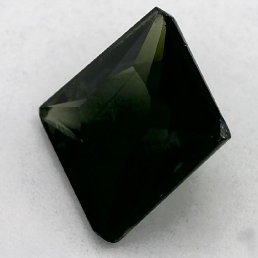 1.16 qt Zafiro verde Asscher Gema Suelta Corte Asscher en venta