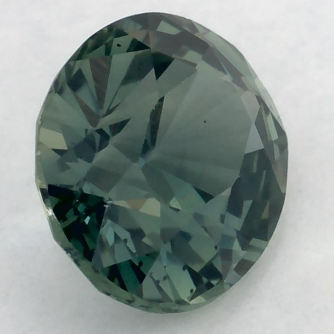 1.16 Karat Grüner Saphir Oval Loser Edelstein im Angebot 2