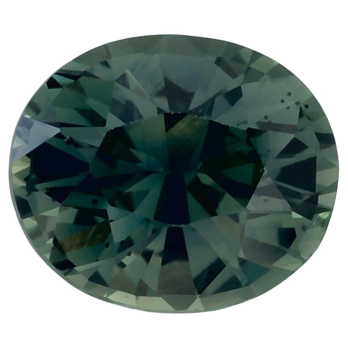 1.16 Ct Green Sapphire Oval Loose Gemstone (Saphir vert ovale en vrac)