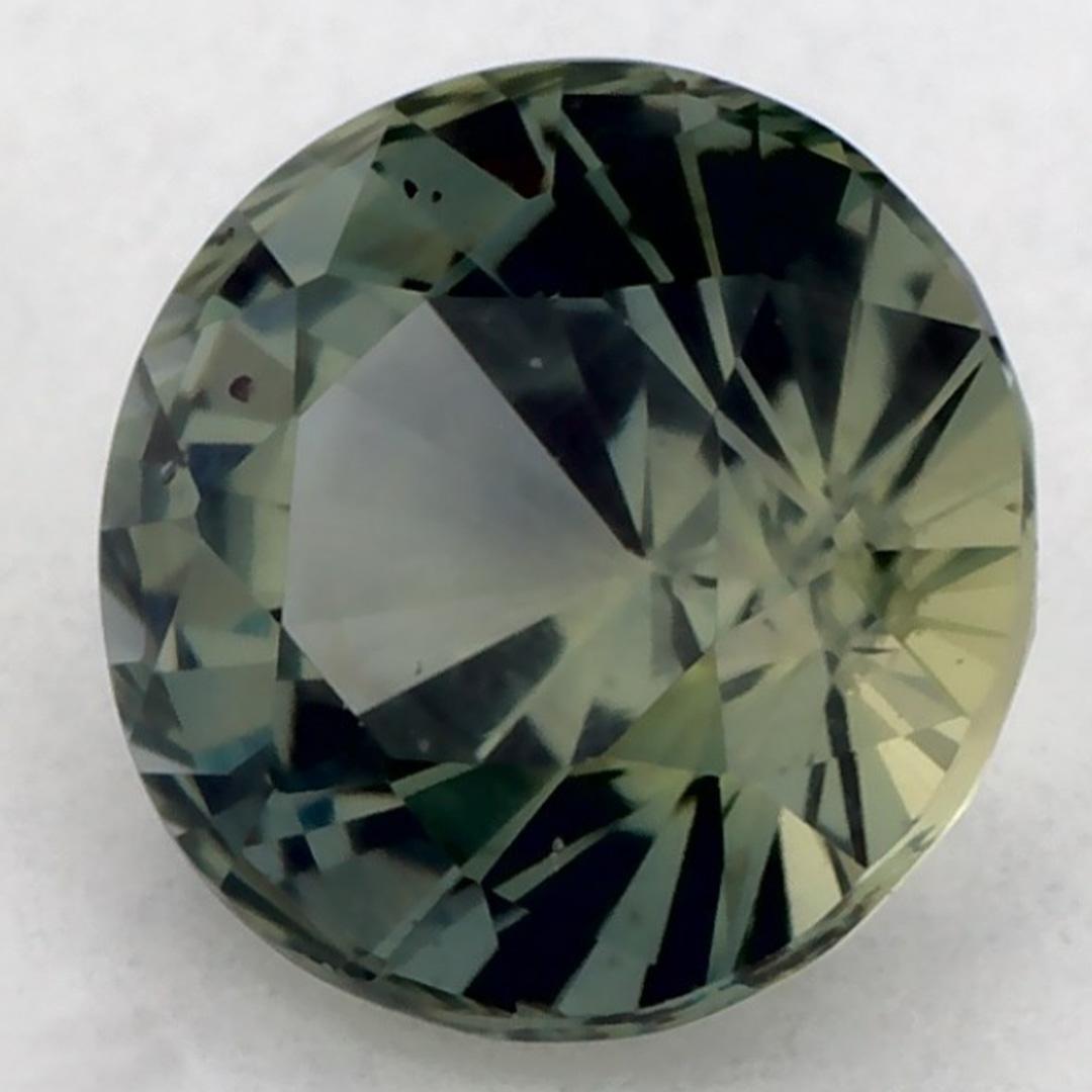 1.16 Karat Grüner Saphir Rund Lose Edelstein (Rundschliff) im Angebot