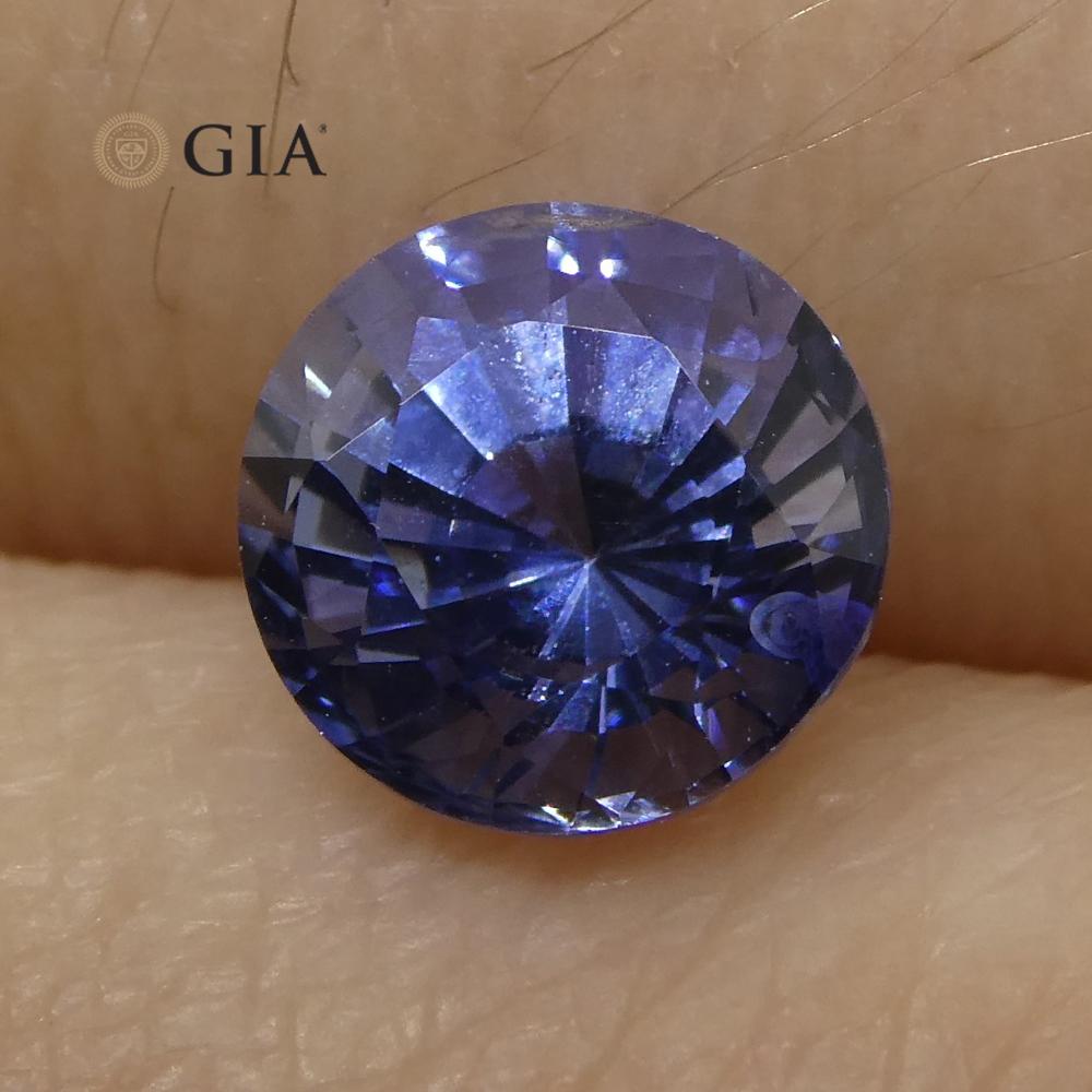 1.16 Carat Round Sapphire GIA Certified, Sri Lankan In New Condition In Toronto, Ontario