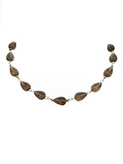116 cts. Smokey Quartz 14k Yellow Gold Paradizia Necklace N3917