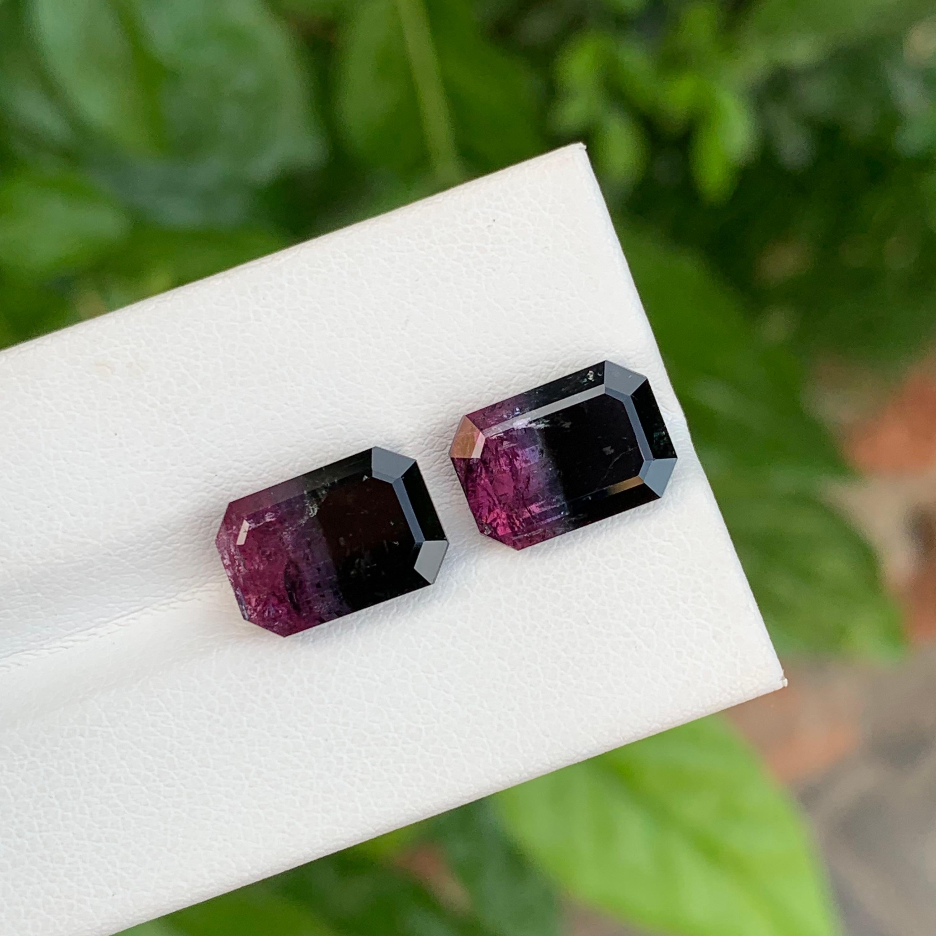 Pierre de naissance d'octobre 11,60 carats, tourmaline naturelle libre bicolore exquise Neuf - En vente à Peshawar, PK
