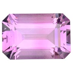 11.60 Carat Natural Loose Purple Amethyst Stone Emerald Cut Brazilian Gemstone
