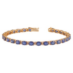 Armband aus 18 Karat Gold mit 11,60 Karat Saphir und Diamant